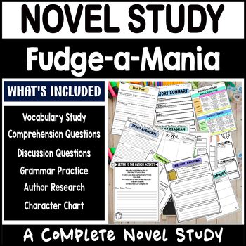 Fudge A Mania Novel Study