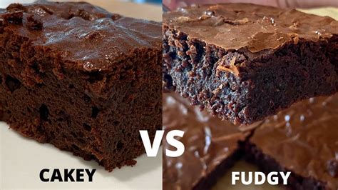 fudgy brownies vs cake like brownies