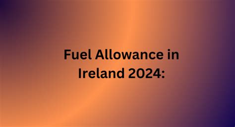 fuel allowance ireland 2022