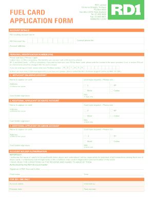 fuel card request form