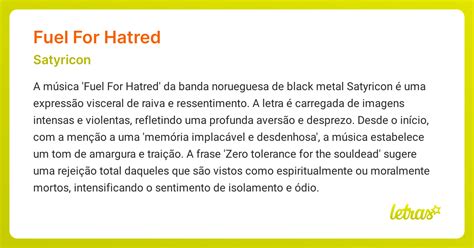 Fuel Hatred Meaning