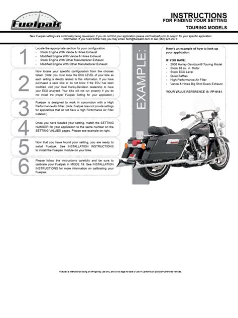 Fuelpak Setting Chart Pdf