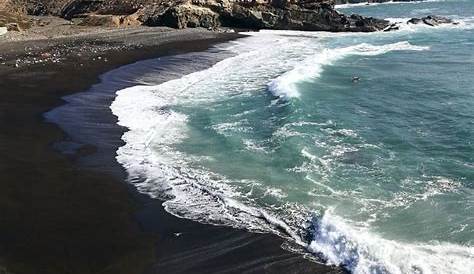 Fuerteventura Plage Sable Noir Du Entre Les Orteils Les s De