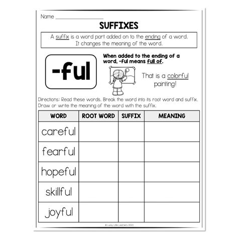 Ful Suffix Words List