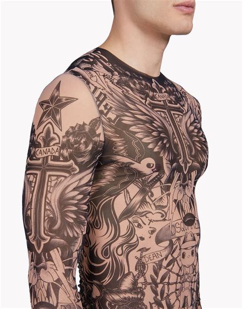 Men's Full Body Tattoo Shirt Prison Ink Full Body Tattoo Shirt Bewild