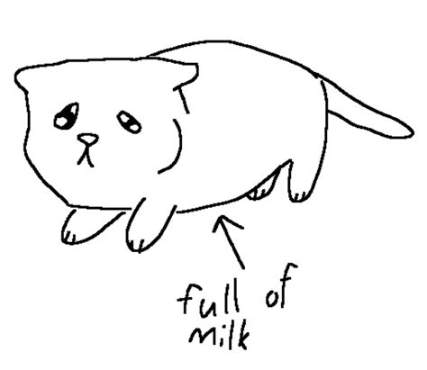 Full Of Milk Cat Drawing Tumblr