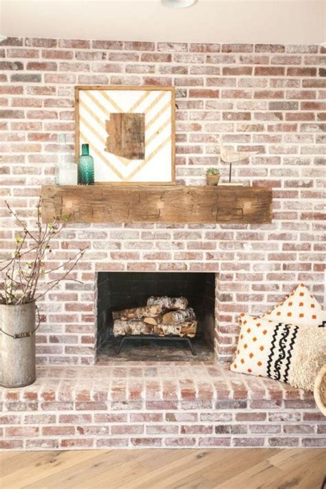 Full Brick Wall Fireplace Makeover