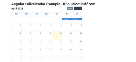full calendar angular examples