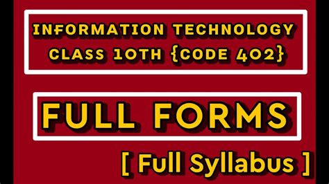 full form in computer class 10