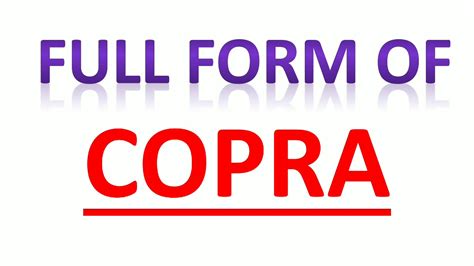 full form of copra