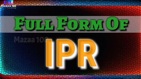 full form of ipr