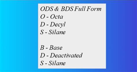 Full Form Of Ods Column