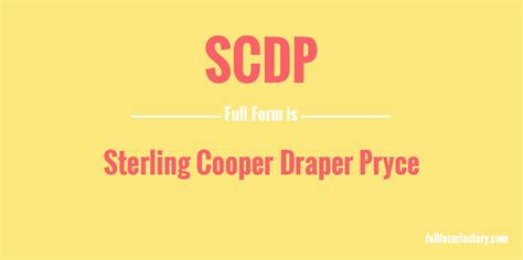 full form of scdp is