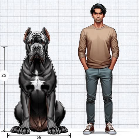 full grown cane corso compared to human