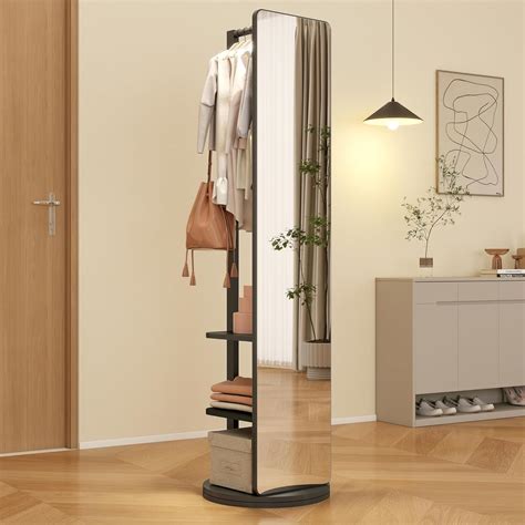 Full Length Mirror With Rack