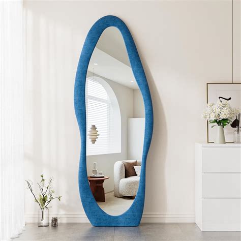 Full Length Wall Mirror Blue