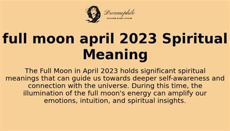 full moon april 2023 spiritual significance