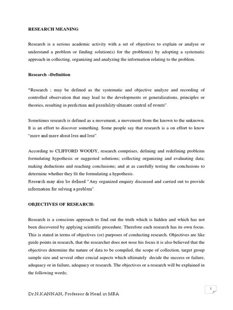 full notes on research methodology