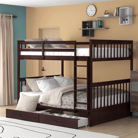 Full Over Full Bunk Bed Frame