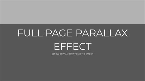 full page parallax scroll effect codepen