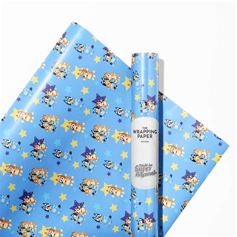 full roll of bluey wrapping paper