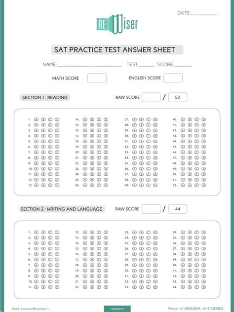 Full Sat Practice Test Printable