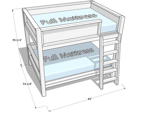 Full Size Bunk Beds Plans