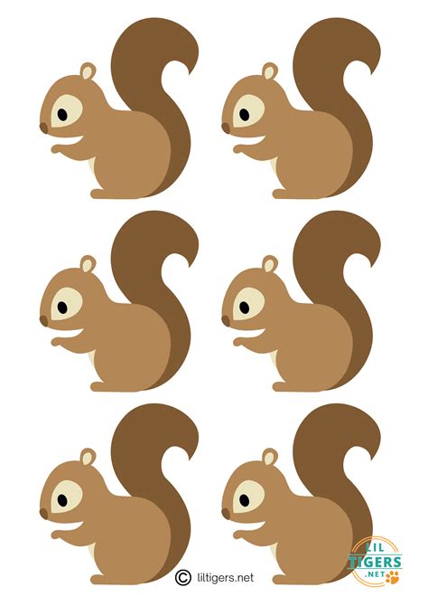 Full Sized Printable Squirrel