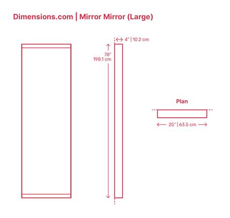 full wall mirror size