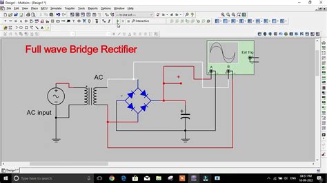 Full Wave Rectifier Circuit In Multisim