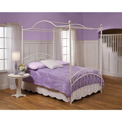 full white canopy bed
