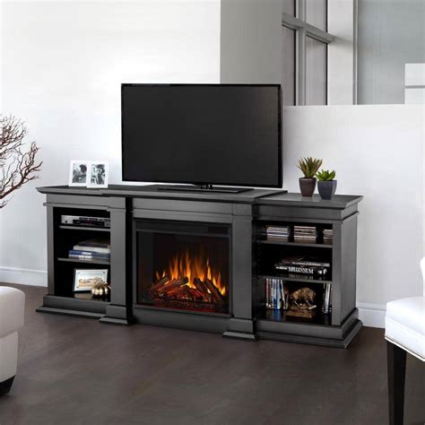 fully assembled tv stand with fireplace