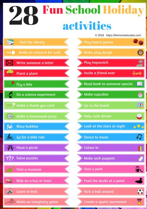 Fun Activity For School Holidays