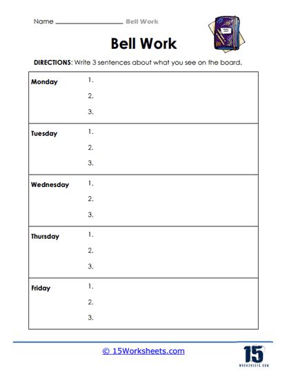 Fun Bell Work Questions