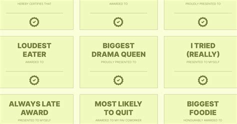 Fun Certificate Ideas