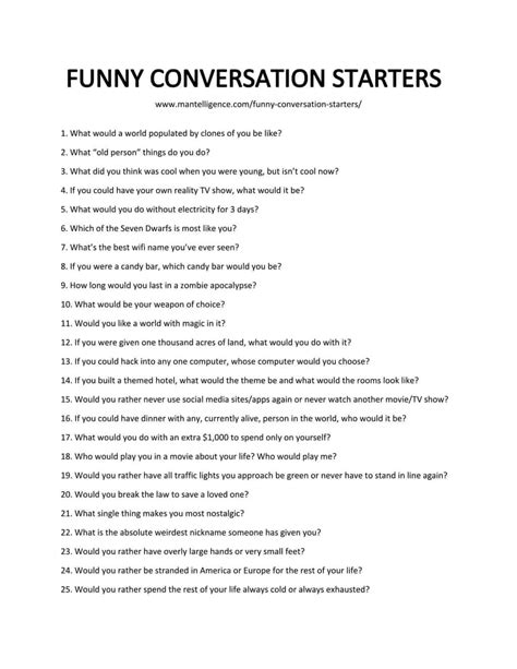 fun conversation questions for work