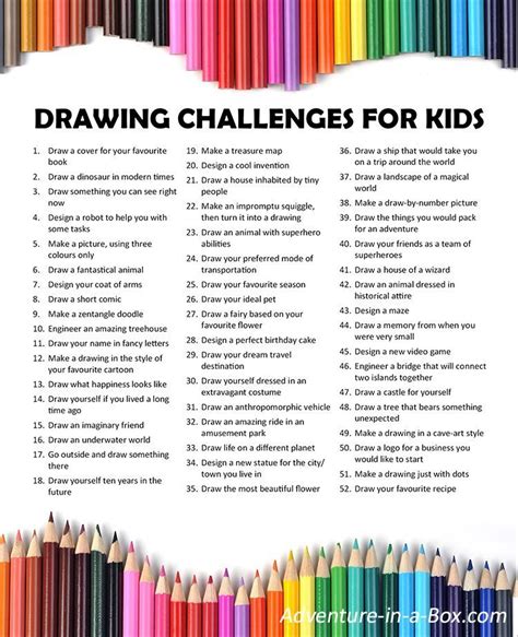 fun drawing challenges for kids