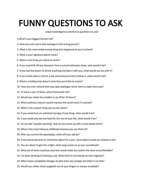 Fun Entertaining Questions To Ask
