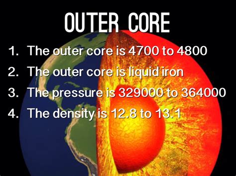 fun facts about the outer core