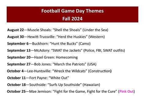 Fun Game Day Themes