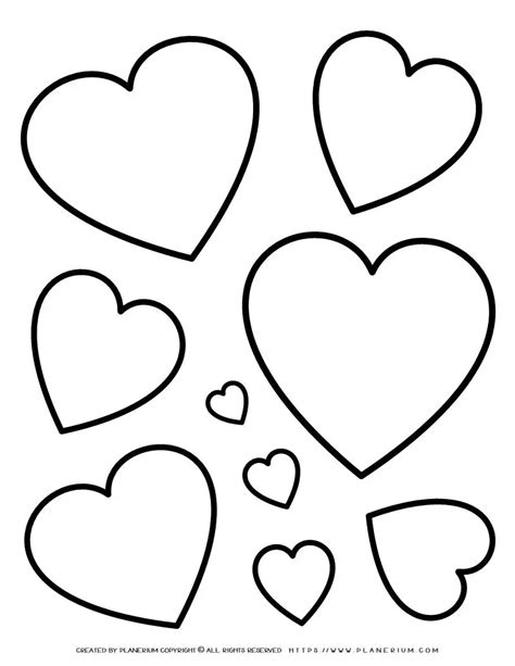 Fun Heart Printable Shapes Template