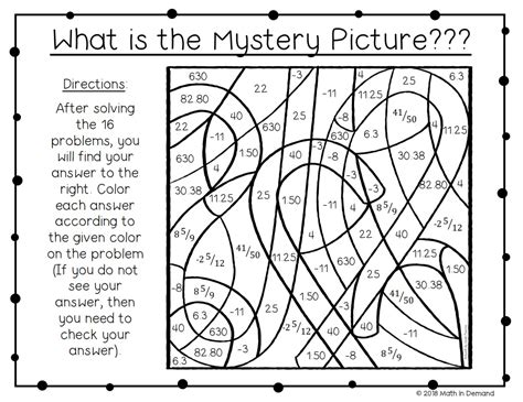 Fun Middle School Math Worksheets 7Th Grade