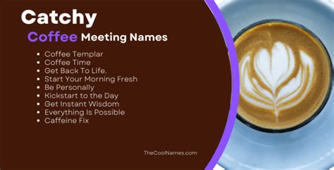 fun name for coffee meeting