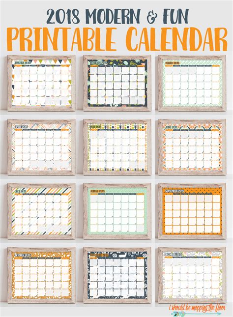Fun Printable Calendar 2018