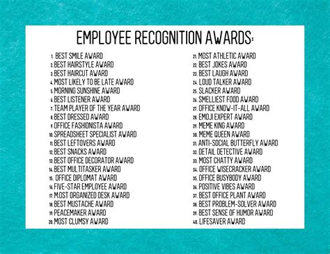 Fun Printable Recognition Rewards