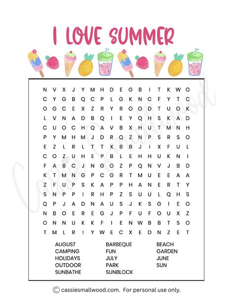 Fun Printable Word Search