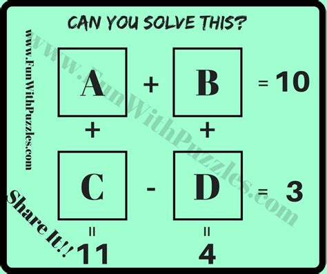 fun puzzle questions with answers