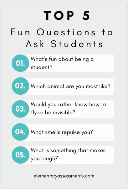 fun questions to ask students with answers