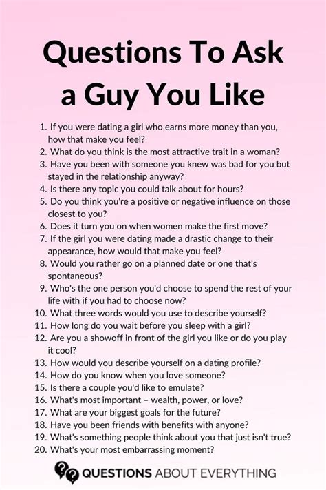 fun random questions to ask a guy
