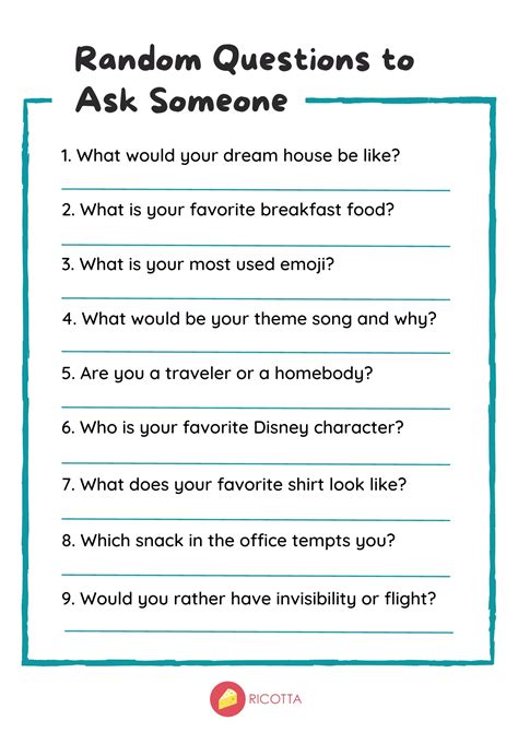 fun random questions to ask someone